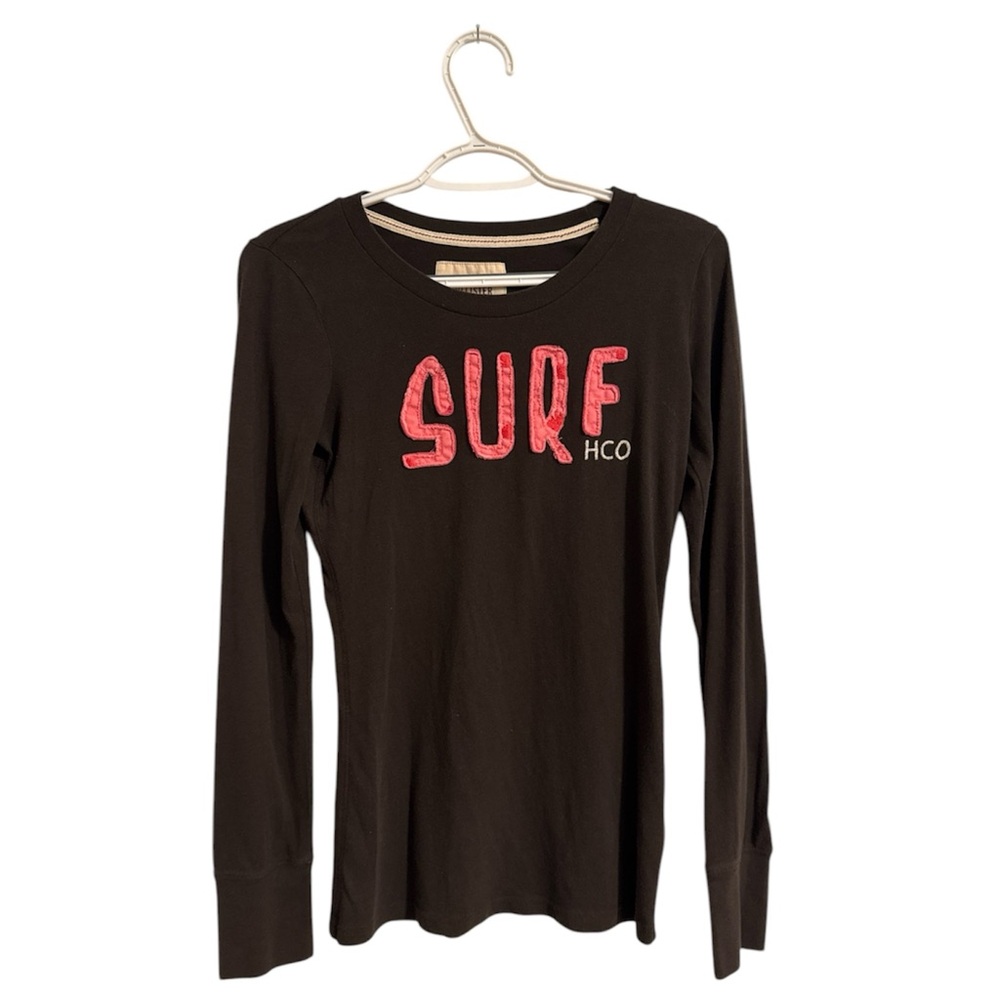 Women’s/junior Dark brown Hollister long sleeve shirt size Small